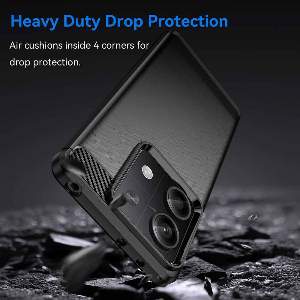 Husa pentru Xiaomi Redmi Note 13 4G, Techsuit, Carbon, Neagra