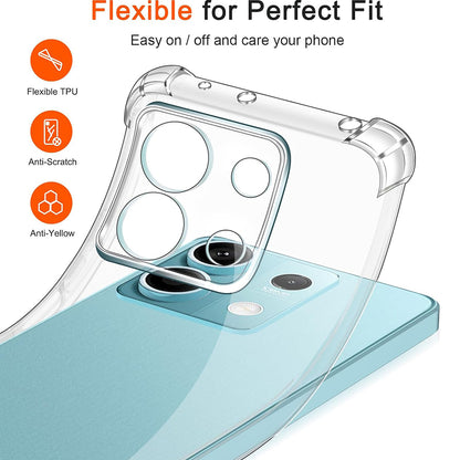 Husa pentru Xiaomi Redmi Note 13 5G, Techsuit, Shockproof Clear, Transparenta