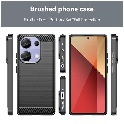 Husa pentru Xiaomi Redmi Note 13 Pro 4G / Poco M6 Pro 4G, Techsuit, Carbon, Albastra