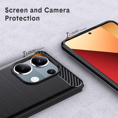 Husa pentru Xiaomi Redmi Note 13 Pro 4G / Poco M6 Pro 4G, Techsuit, Carbon, Neagra