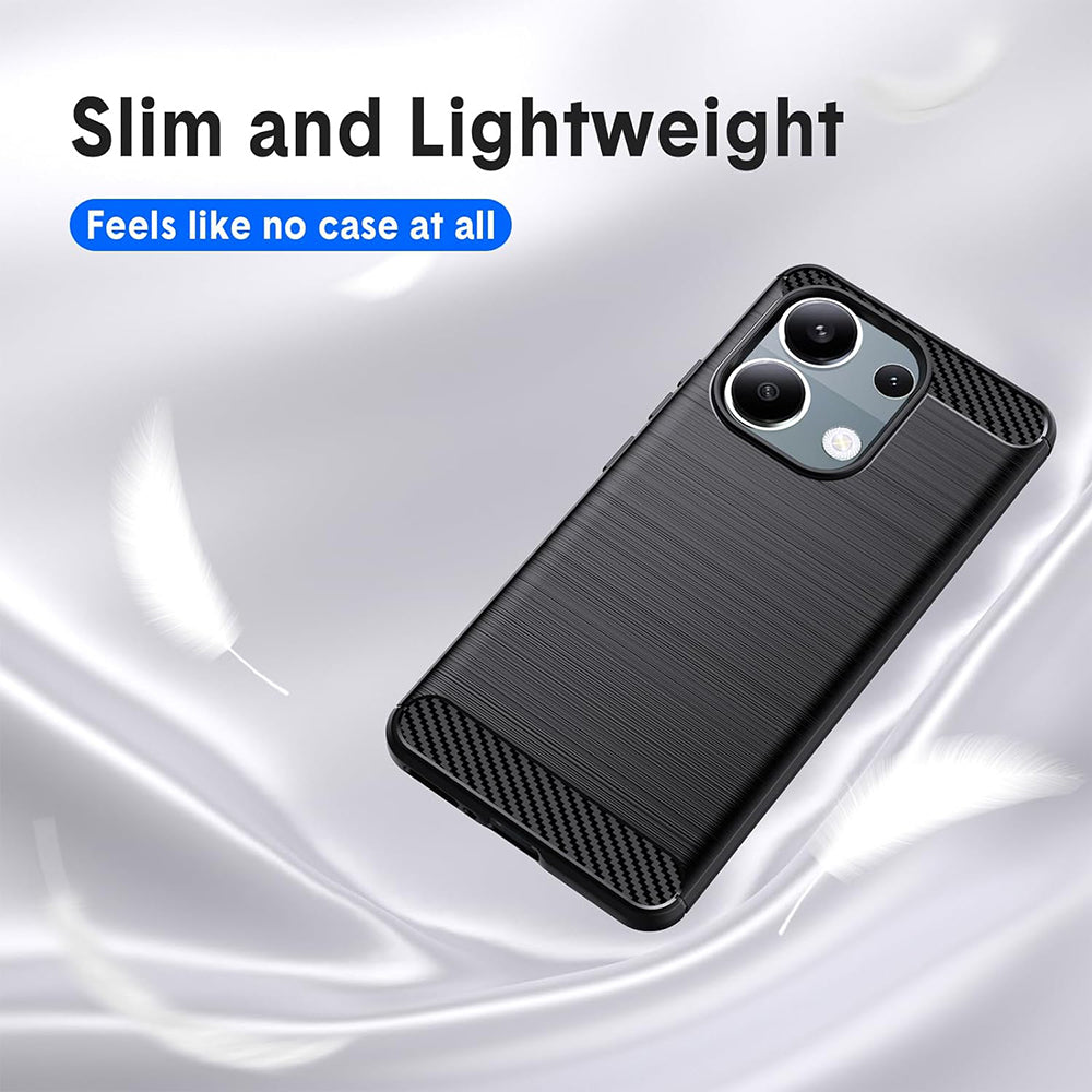Husa pentru Xiaomi Redmi Note 13 Pro 4G / Poco M6 Pro 4G, Techsuit, Carbon, Neagra