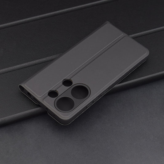 Husa pentru Xiaomi Redmi Note 13 Pro 4G / Poco M6 Pro 4G, Techsuit, Magskin Book, Neagra