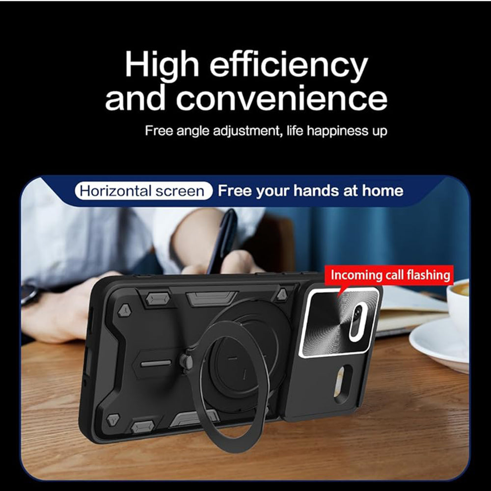 Husa pentru Xiaomi Redmi Note 13 Pro+, Techsuit, CamGuard Pro, Neagra