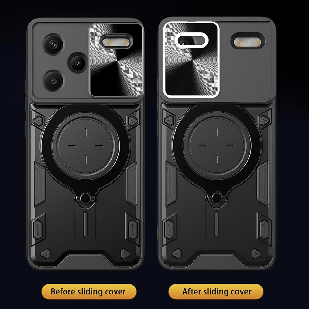 Husa pentru Xiaomi Redmi Note 13 Pro+, Techsuit, CamGuard Pro, Neagra