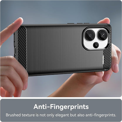 Husa pentru Xiaomi Redmi Note 13 Pro+, Techsuit, Carbon, Neagra