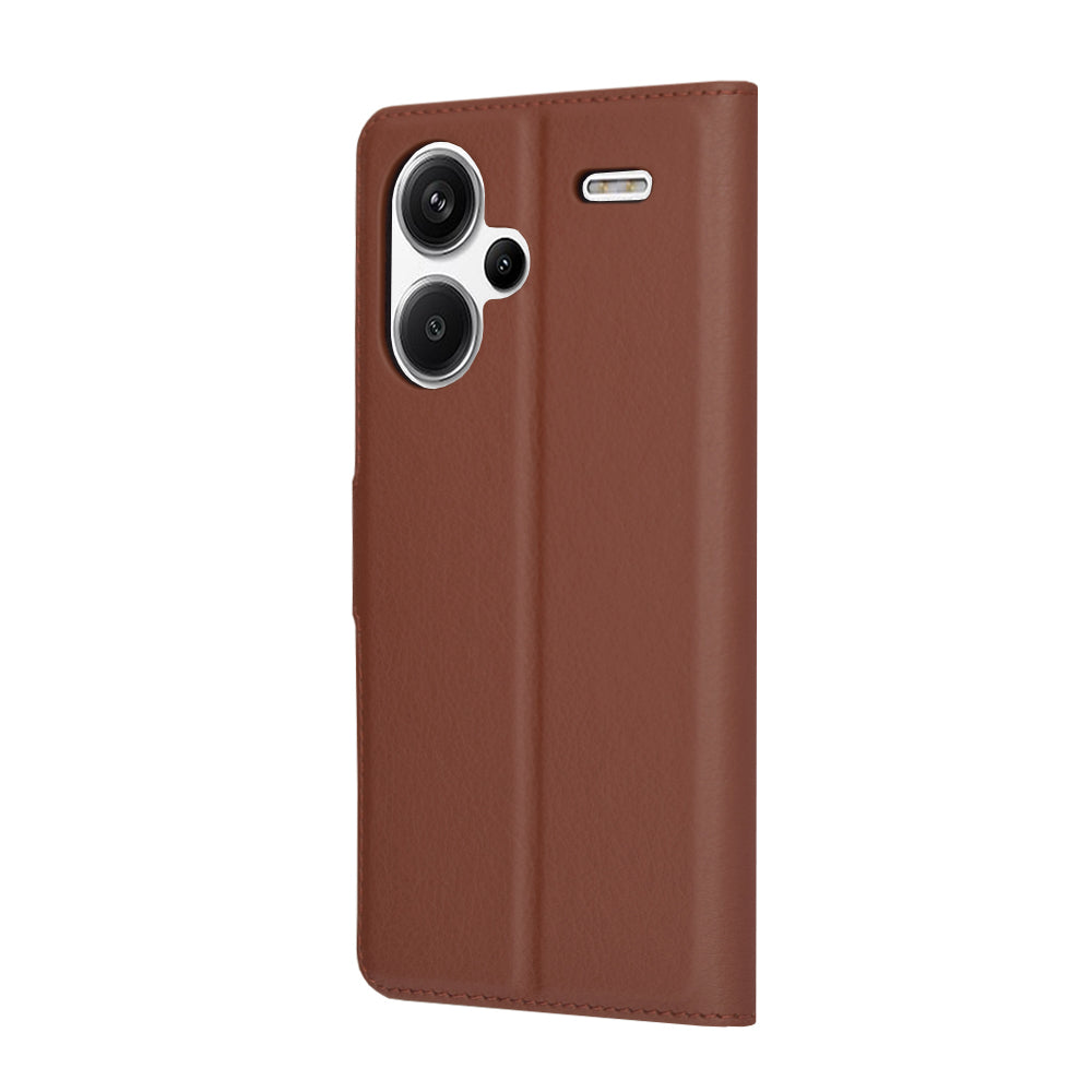 Husa pentru Xiaomi Redmi Note 13 Pro+, Techsuit, Leather Folio, Maro