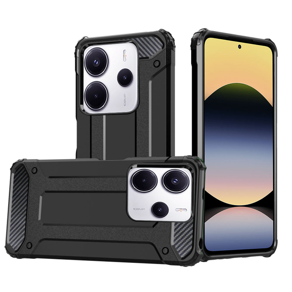 Husa pentru Xiaomi Redmi Note 14 4G (Regional), Techsuit, Hybrid Armor, Neagra