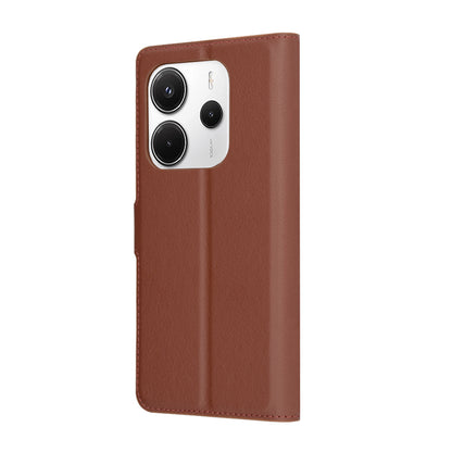 Husa pentru Xiaomi Redmi Note 14 4G (Regional), Techsuit, Leather Folio, Maro