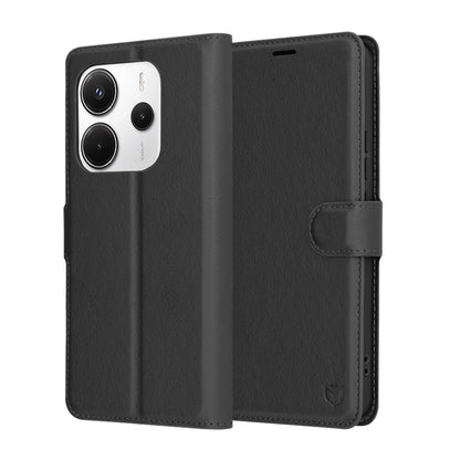 Husa pentru Xiaomi Redmi Note 14 4G (Regional), Techsuit, Leather Folio, Neagra