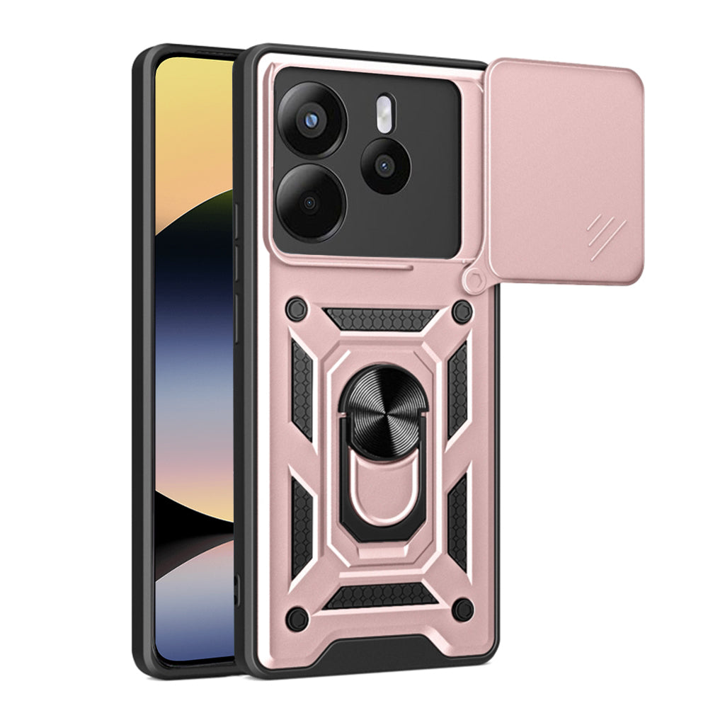 Husa pentru Xiaomi Redmi Note 14 4G (Standard), Techsuit, CamShield, Roz