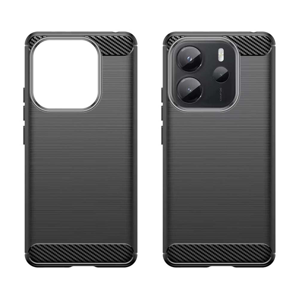 Husa pentru Xiaomi Redmi Note 14 4G (Standard), Techsuit, Carbon, Albastra
