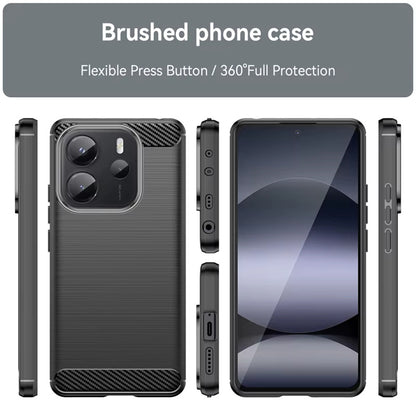 Husa pentru Xiaomi Redmi Note 14 4G (Standard), Techsuit, Carbon, Albastra