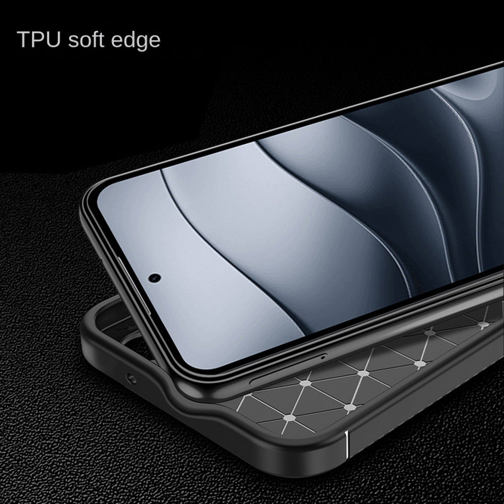 Husa pentru Xiaomi Redmi Note 14 5G, Techsuit, CarbonFiber, Neagra