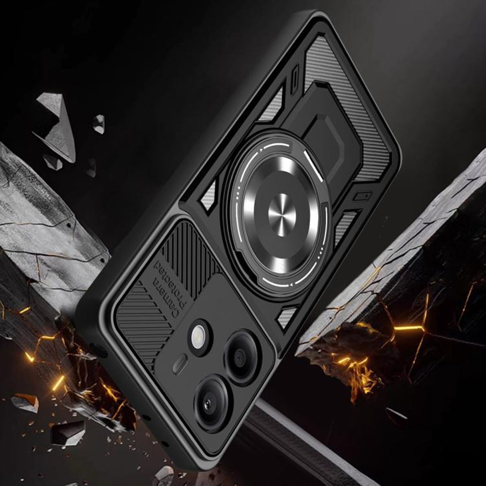 Husa pentru Xiaomi Redmi Note 14 5G, Techsuit, RuggedCam, Albastra