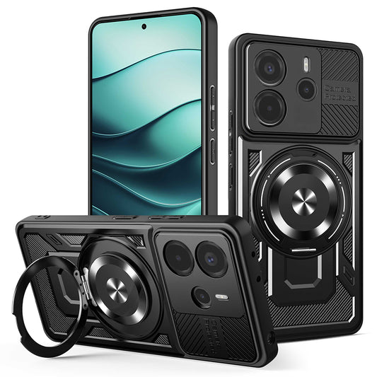 Husa pentru Xiaomi Redmi Note 14 5G, Techsuit, RuggedCam, Neagra