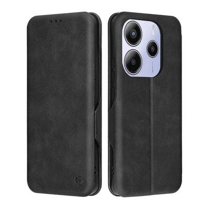 Husa pentru Xiaomi Redmi Note 14 5G, Techsuit, Safe Wallet Plus, Neagra