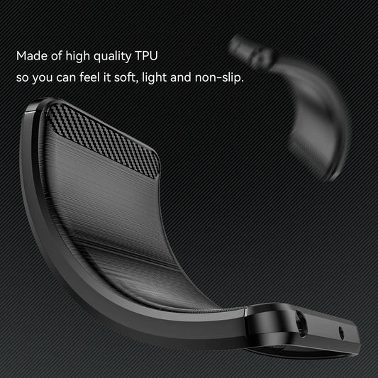 Husa pentru Xiaomi Redmi Note 14 Pro 4G, Techsuit, Carbon, Neagra