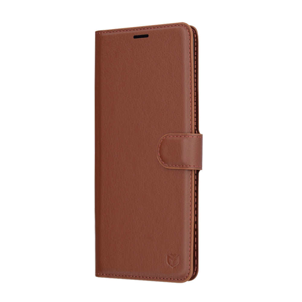 Husa pentru Xiaomi Redmi Note 14 Pro 4G, Techsuit, Leather Folio, Maro