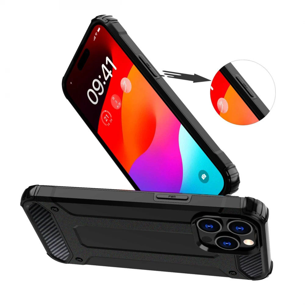 Husa pentru Xiaomi Redmi Note 14 Pro+ 5G, Techsuit, Hybrid Armor, Neagra