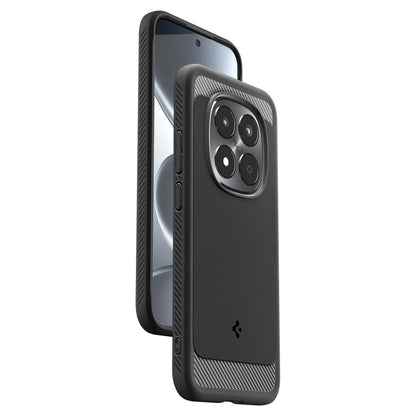 Husa pentru Xiaomi Redmi Note 15 Pro 5G, Spigen, Rugged Armor, Neagra Mata ACS10460