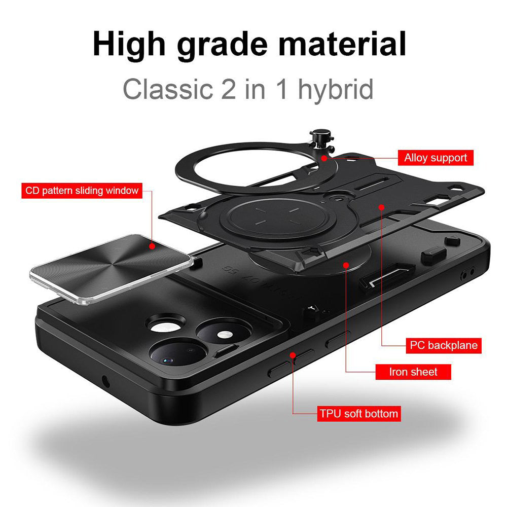 Husa pentru Xiaomi Redmi Note 17 4G / Note 17 5G, Techsuit, CamGuard Pro, Rosie