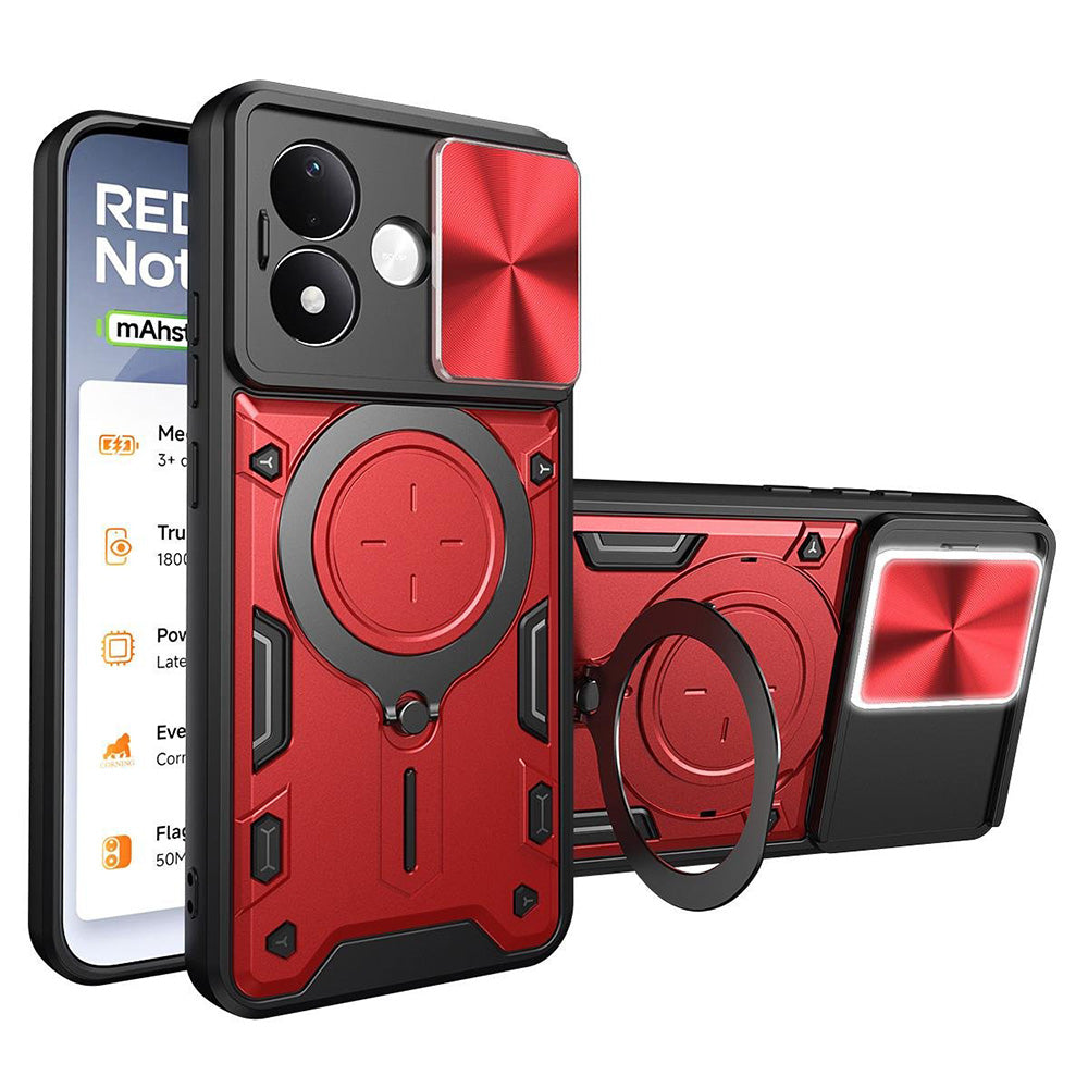 Husa pentru Xiaomi Redmi Note 17 4G / Note 17 5G, Techsuit, CamGuard Pro, Rosie