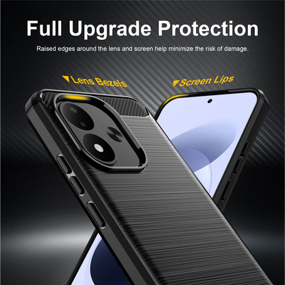 Husa pentru Xiaomi Redmi Note 17 4G / Note 17 5G, Techsuit, Carbon, Neagra