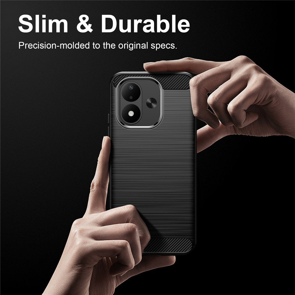 Husa pentru Xiaomi Redmi Note 17 4G / Note 17 5G, Techsuit, Carbon, Neagra