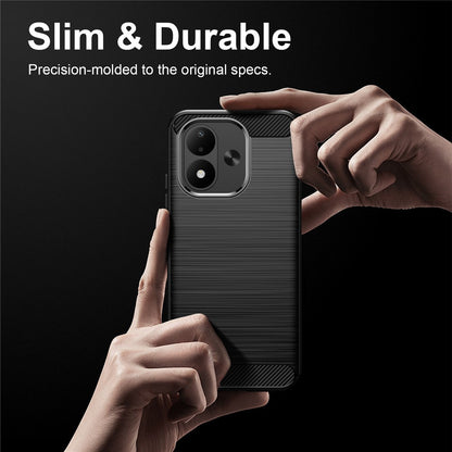 Husa pentru Xiaomi Redmi Note 17 4G / Note 17 5G, Techsuit, Carbon, Neagra