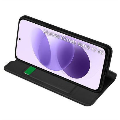 Husa pentru Xiaomi Redmi Note 17 4G / Note 17 5G, Techsuit, Magskin Book, Neagra