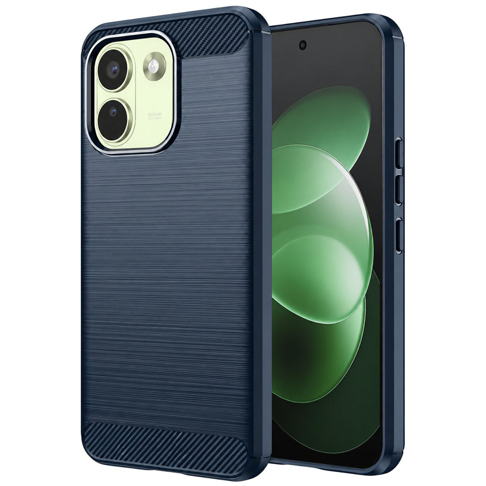 Husa pentru Xiaomi Redmi Note 17 Pro Max, Techsuit, Carbon, Albastra