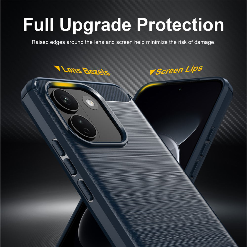 Husa pentru Xiaomi Redmi Note 17 Pro Max, Techsuit, Carbon, Albastra