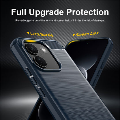 Husa pentru Xiaomi Redmi Note 17 Pro Max, Techsuit, Carbon, Albastra