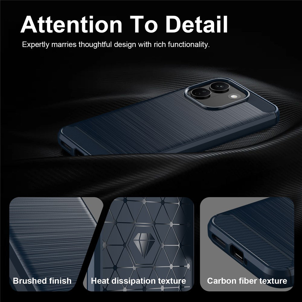 Husa pentru Xiaomi Redmi Note 17 Pro Max, Techsuit, Carbon, Albastra