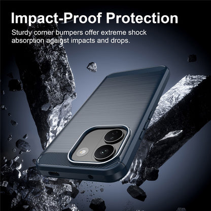 Husa pentru Xiaomi Redmi Note 17 Pro Max, Techsuit, Carbon, Albastra