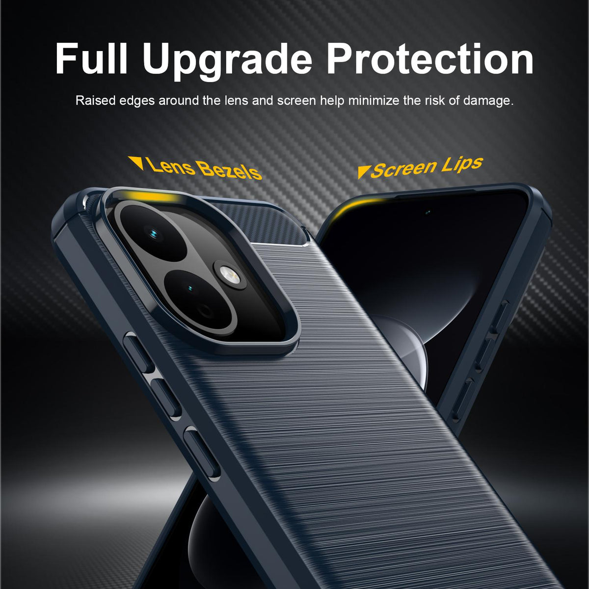 Husa pentru Xiaomi Redmi Note 17 Pro, Techsuit, Carbon, Albastra