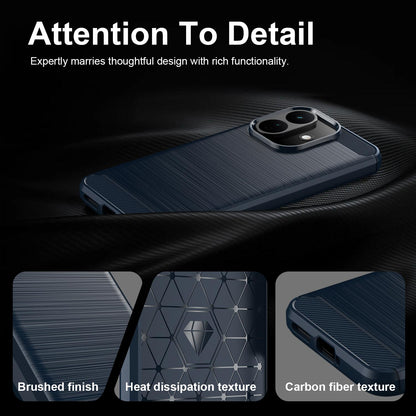 Husa pentru Xiaomi Redmi Note 17 Pro, Techsuit, Carbon, Albastra