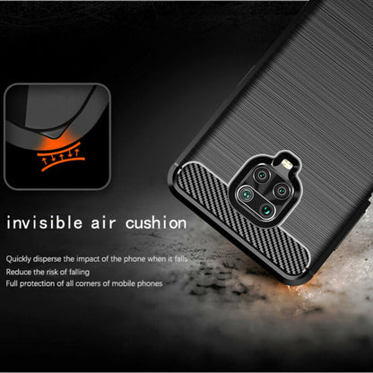 Husa pentru Xiaomi Redmi Note 9S / Note 9 Pro / Note 9 Pro Max, Techsuit, Carbon, Neagra