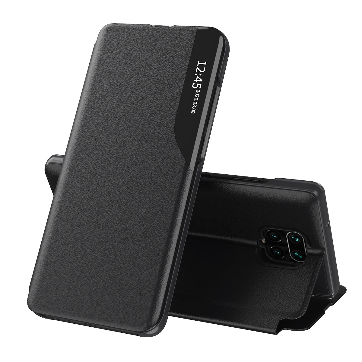 Husa pentru Xiaomi Redmi Note 9S / Note 9 Pro / Note 9 Pro Max, Techsuit, eFold, Neagra