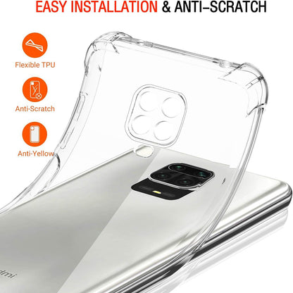 Husa pentru Xiaomi Redmi Note 9S / Note 9 Pro / Note 9 Pro Max, Techsuit, Shockproof Clear, Transparenta
