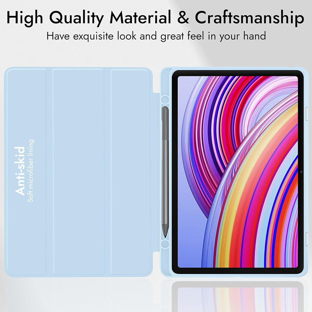 Husa pentru Xiaomi Redmi Pad 2 Pro, Techsuit, Flex Trifold, Bleumarin