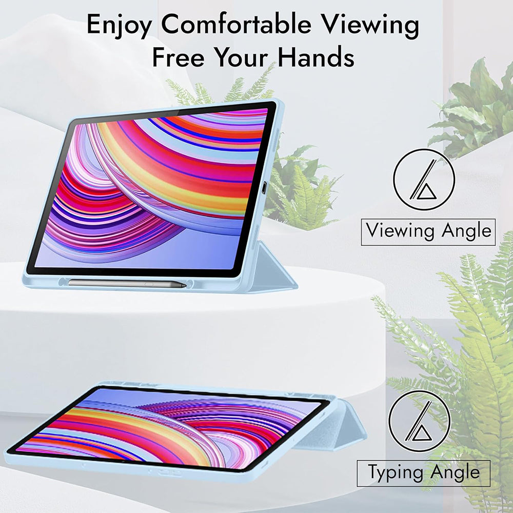 Husa pentru Xiaomi Redmi Pad Pro / Pad / Pad Pro 5G, Techsuit, Flex Trifold, Bleumarin