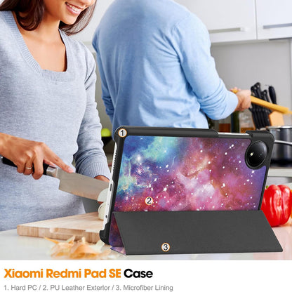 Husa pentru Xiaomi Redmi Pad SE 8.7, Techsuit, FoldPro Galaxy, Multicolor