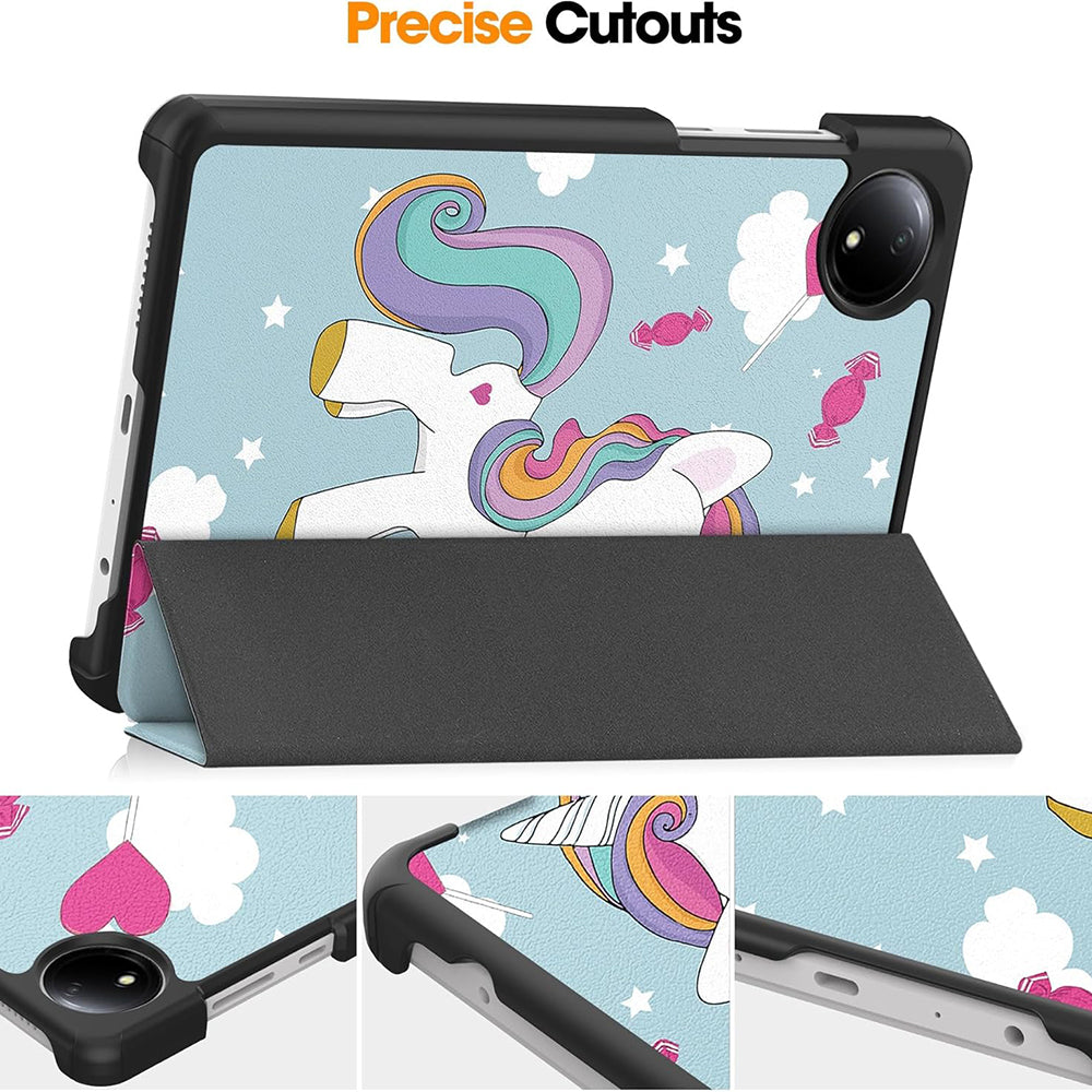 Husa pentru Xiaomi Redmi Pad SE 8.7, Techsuit, FoldPro Unicorn, Multicolor