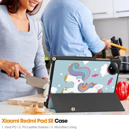 Husa pentru Xiaomi Redmi Pad SE 8.7, Techsuit, FoldPro Unicorn, Multicolor
