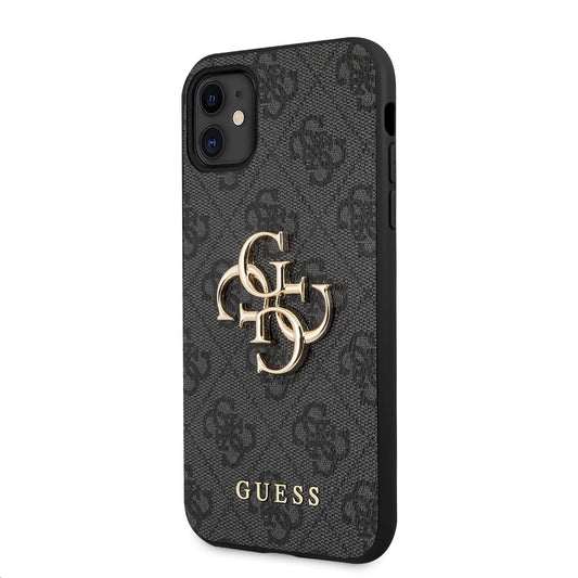Husa pentru Apple iPhone 11, Guess, 4G Metal Logo, Gri