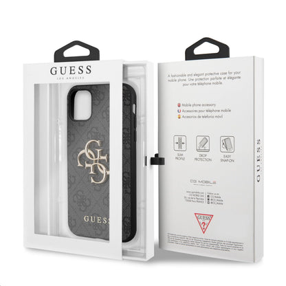 Husa pentru Apple iPhone 11, Guess, 4G Metal Logo, Gri