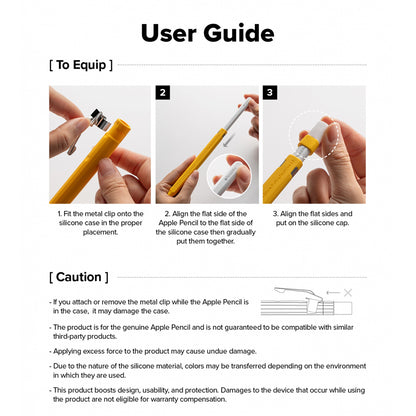 Husa Ringke Drafting pentru Apple Pencil Pro / Pencil (Generatie 2), Alba