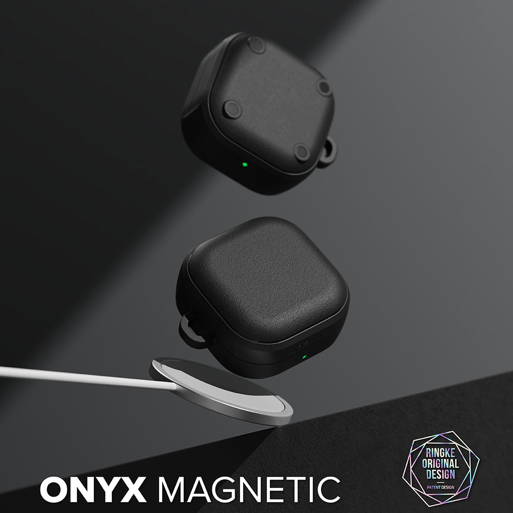 Husa Ringke Onyx Magnetic pentru Samsung Galaxy Buds4 / Buds4 Pro, Neagra