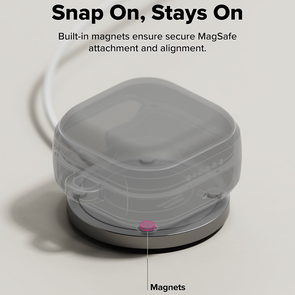 Husa Ringke Onyx Magnetic pentru Samsung Galaxy Buds4 / Buds4 Pro, Neagra